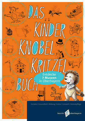 Cover mit vielen kleinteiligen Kritzeleien und einem gezichneten Löwen, der auf dem Logo des Bezirks Oberbayern steht.