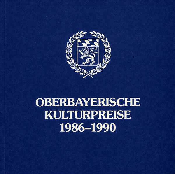 Titelseite der Broschüre mit dem Titel und dem Wappen des Bezirks Oberbayern